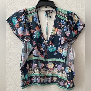 O’Neill women’s black floral top
